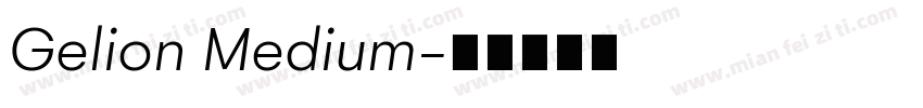 Gelion Medium字体转换